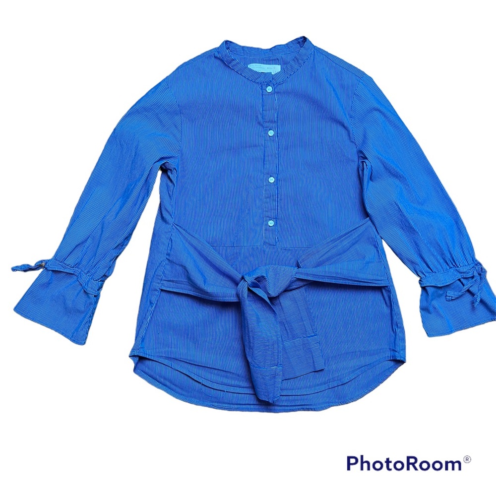 Zara girls stripe button down shirt